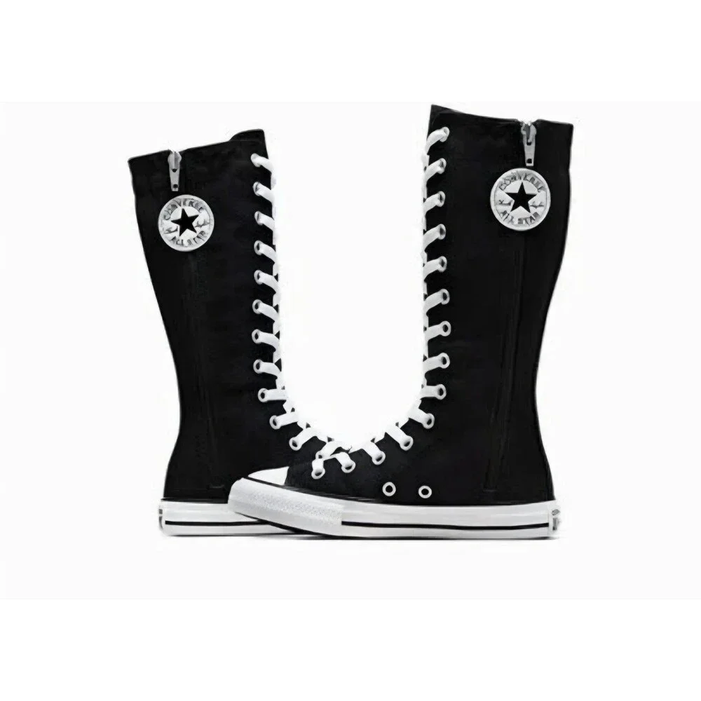 New Converse Chuck Taylor All Star XX Hi Knee High Black Boots Youth Size 11C